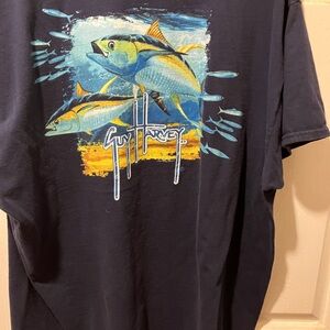 Guy Harvey pocket tee with image on back. XL
